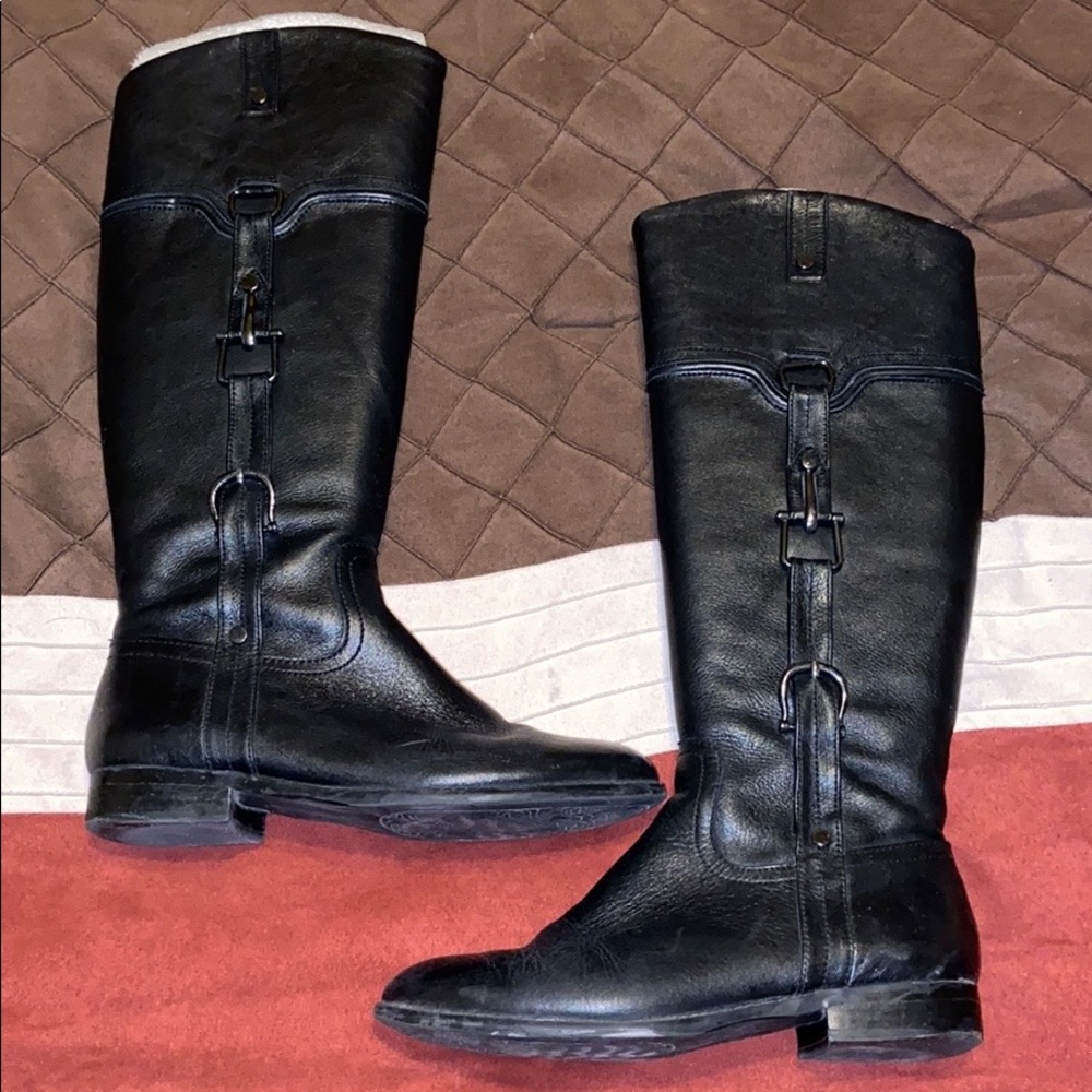 Black leather riding boots!